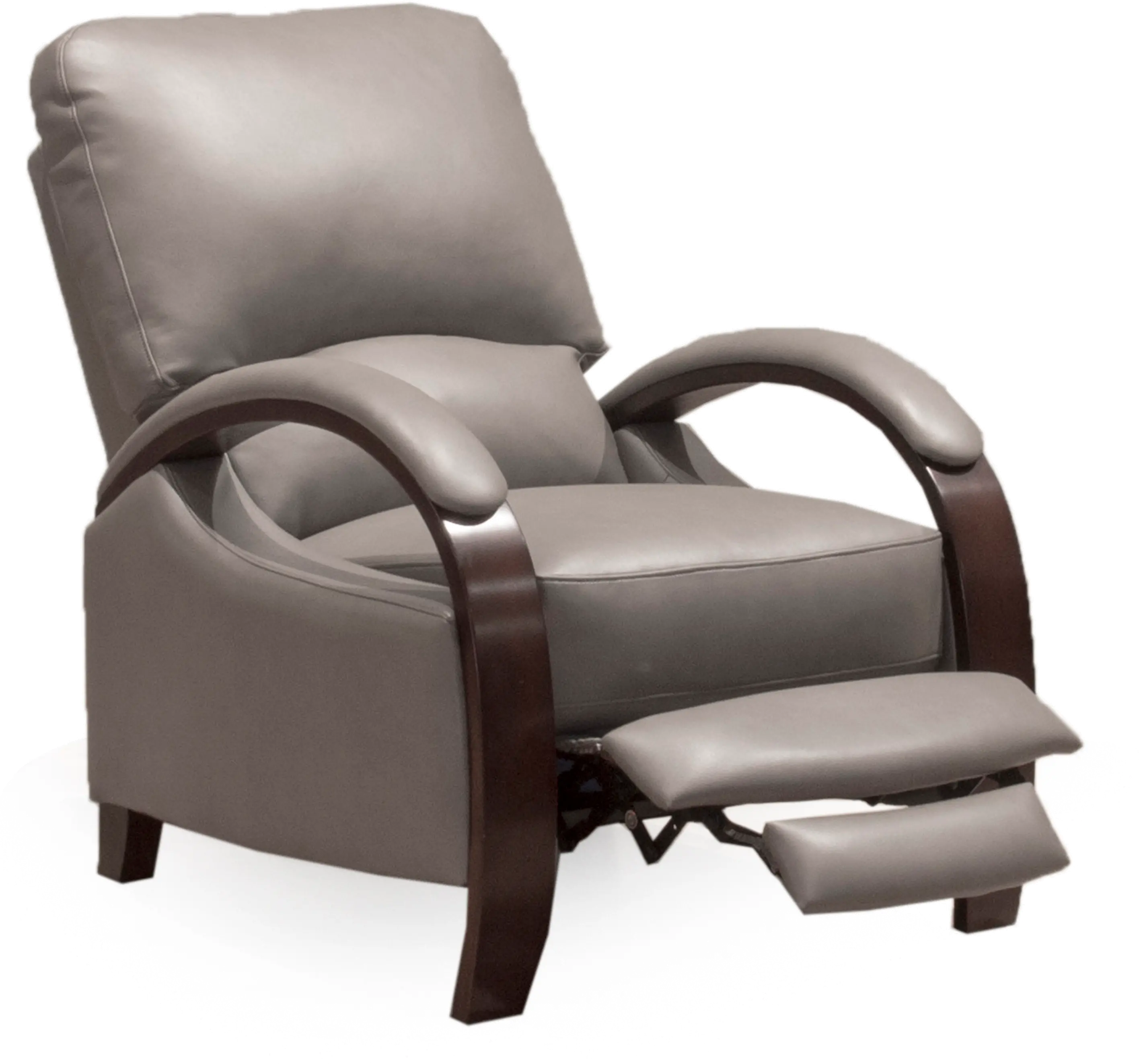 Gray Push Back High Leg Recliner - Larue-3