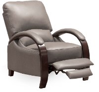 Gray Push Back High Leg Recliner - Larue-3