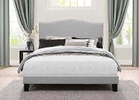 2011-460 Classic Traditional Gray Full Upholstered Bed - Kiley