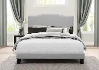 Classic Traditional Gray Full Upholstered Bed - Kiley