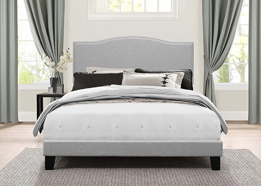 Kiley Glacier Gray Full Upholstered Bed-1