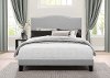 2011-500 Classic Traditional Gray Queen Upholstered Bed - Kiley