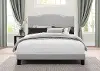 Kiley Glacier Gray Queen Upholstered Bed