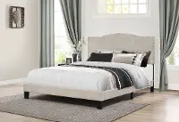 Kiley Fog Gray Full Upholstered Bed