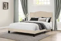Kiley Linen Full Upholstered Bed