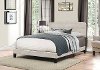 2010-461 Traditional Fog Gray Full Upholstered Bed - Nicole