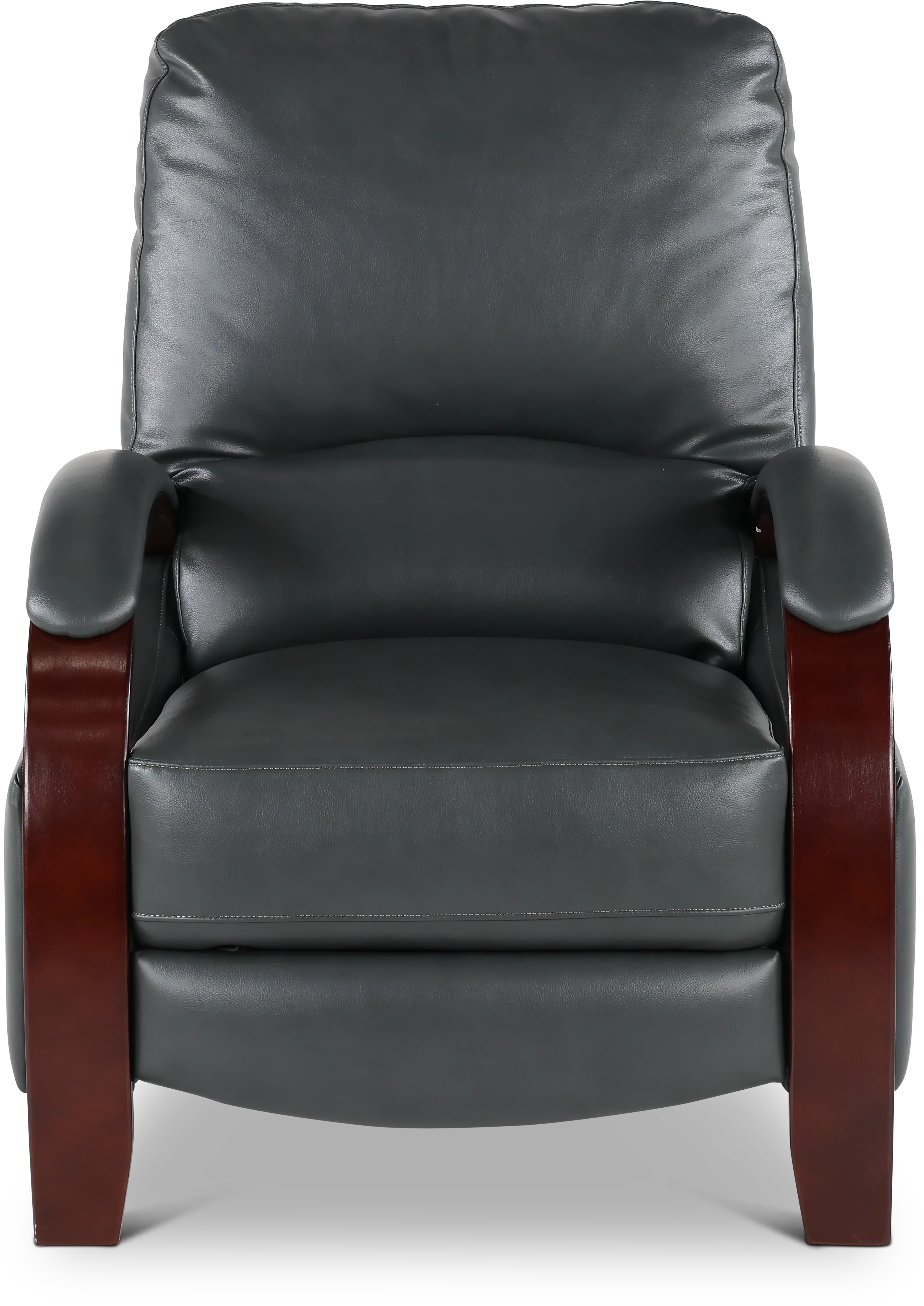 Larue Smoke Gray Push Back High Leg Recliner-1