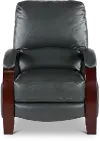 Larue Smoke Gray Push Back High Leg Recliner