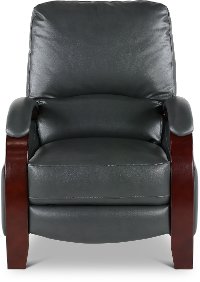 Smoke Gray Push Back High Leg Recliner - Larue