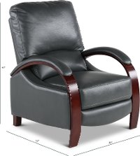 Smoke Gray Push Back High Leg Recliner - Larue-3