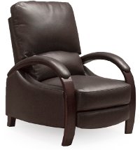 Espresso Brown Push Back High Leg Recliner - Larue-2
