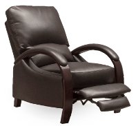 Espresso Brown Push Back High Leg Recliner - Larue-3