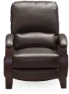 Larue Espresso Brown Push Back High Leg Recliner