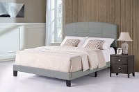 2077-661 Contemporary Smoke Gray King Upholstered Bed - Southport