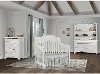 826-BW Brush White 5-in-1 Convertible Crib - Cheyenne-1