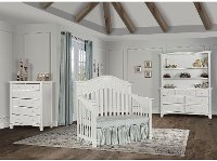 826-BW Brush White 5-in-1 Convertible Crib - Cheyenne