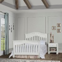 826-BW Brush White 5-in-1 Convertible Crib - Cheyenne-2