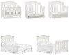 826-BW Brush White 5-in-1 Convertible Crib - Cheyenne-4