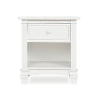 830-BW Brush White 1-Drawer Nightstand - Santa Fe-2