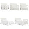 831-BW Brush White 5-in-1 Convertible Crib - Santa Fe-5