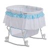 Blue and White Portable 2-in-1 Bassinet and Cradle - Lacy -7