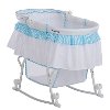 Blue and White Portable 2-in-1 Bassinet and Cradle - Lacy -6