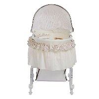Cream Portable 2-in-1 Bassinet and Cradle - Lacy-4