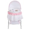 Pink and White Portable 2-in-1 Bassinet and Cradle - Lacy -3