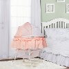Rose Pink Portable 2-in-1 Bassinet and Cradle - Lacy