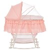 Rose Pink Portable 2-in-1 Bassinet and Cradle - Lacy-2