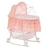 Rose Pink Portable 2-in-1 Bassinet and Cradle - Lacy-3