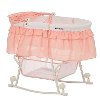 Rose Pink Portable 2-in-1 Bassinet and Cradle - Lacy-7