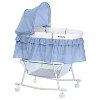 Serenity Blue Portable 2-in-1 Bassinet and Cradle - Lacy -4