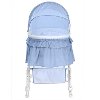 Serenity Blue Portable 2-in-1 Bassinet and Cradle - Lacy -5
