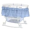 Serenity Blue Portable 2-in-1 Bassinet and Cradle - Lacy -7
