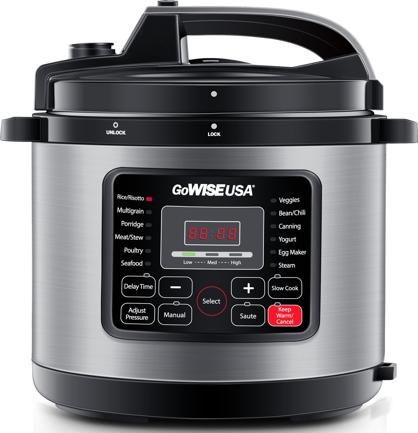 GoWISE Programmable 6-Quart Pressure Cooker-1