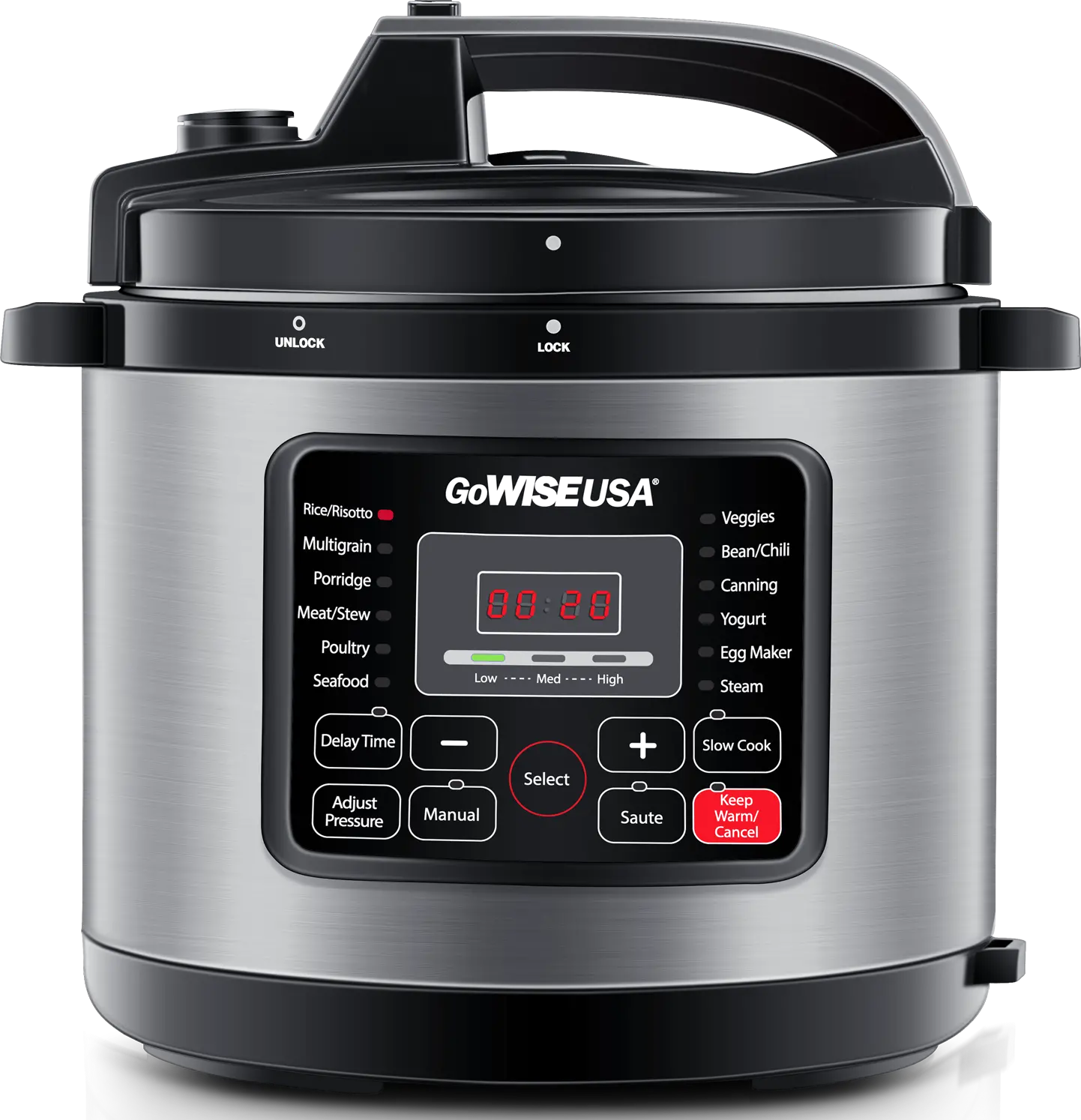 GoWISE Programmable 6-Quart Pressure Cooker-1