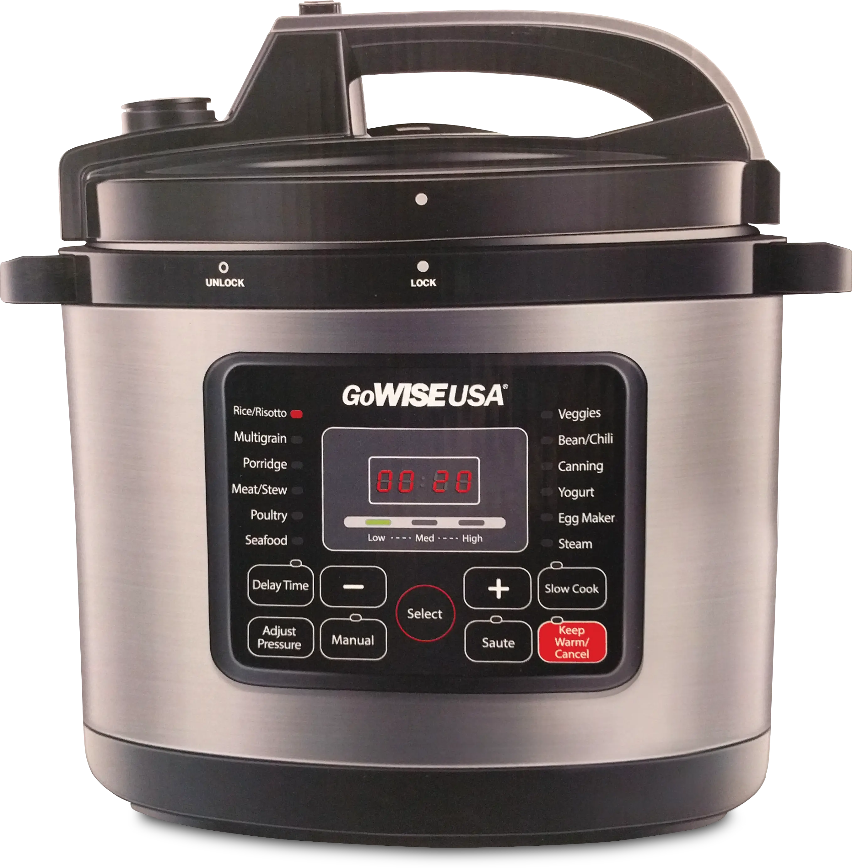 GoWISE Programmable 6-Quart Pressure Cooker-2