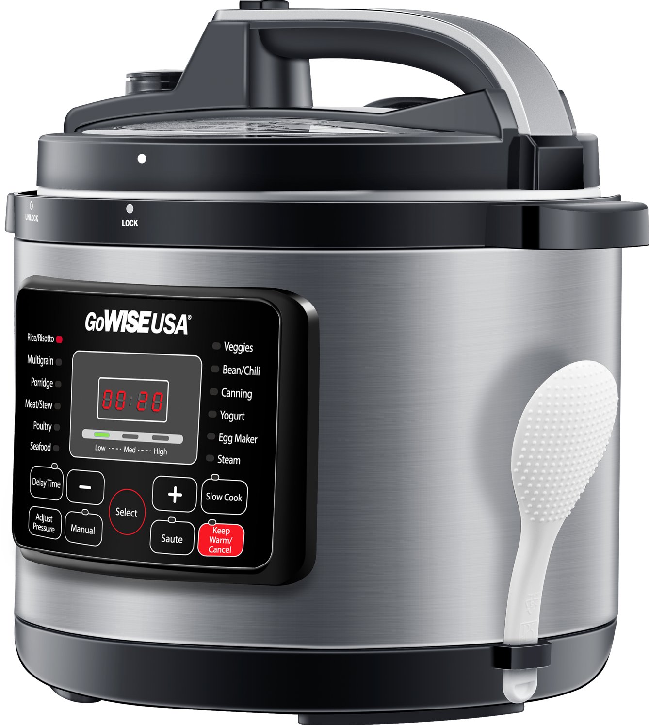 GoWISE Programmable 6-Quart Pressure Cooker-4