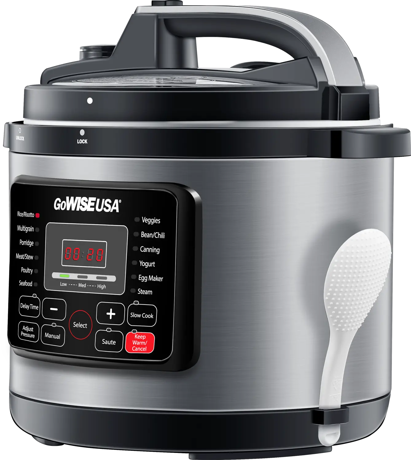 GoWISE Programmable 6-Quart Pressure Cooker-4