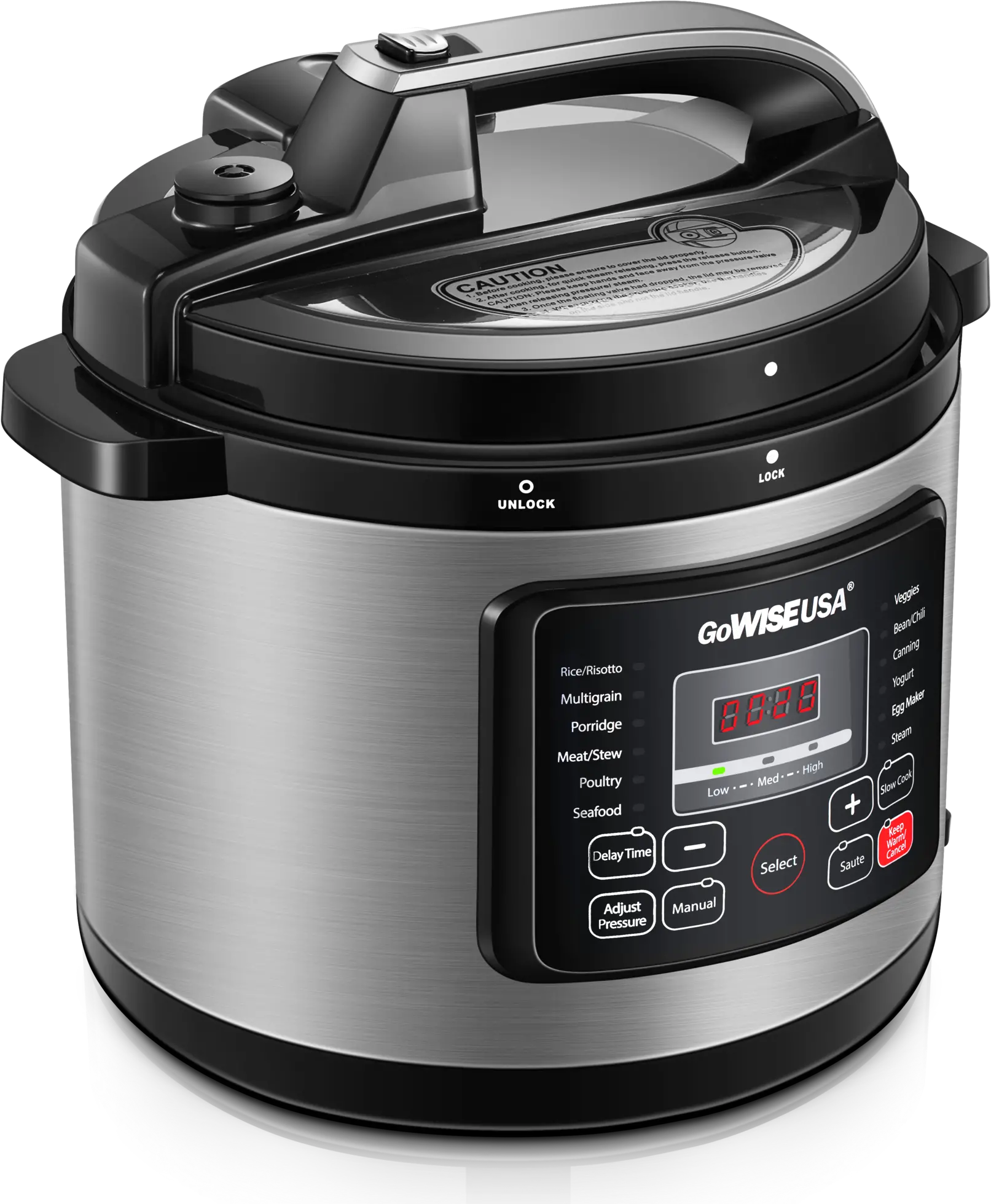 GoWISE Programmable 6-Quart Pressure Cooker-5