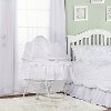 White Portable 2-in-1 Bassinet and Cradle - Lacy
