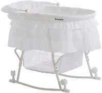 White Portable 2-in-1 Bassinet and Cradle - Lacy-3