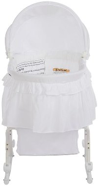 White Portable 2-in-1 Bassinet and Cradle - Lacy-5