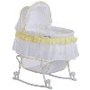 Yellow and White Portable 2-in-1 Bassinet and Cradle - Lacy -2