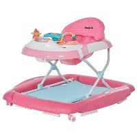 Pink 2-in-1 Crossover Musical Walker and Rocker