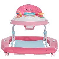Pink 2-in-1 Crossover Musical Walker and Rocker-5