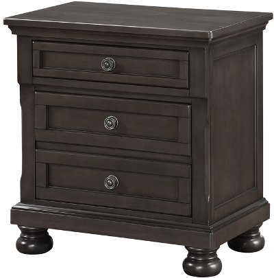 Classic Traditional Gray Nightstand - Stella