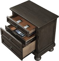 Classic Traditional Gray Nightstand - Stella-2