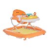 Orange and White 2-in-1 Crossover Musical Walker and Rocker
